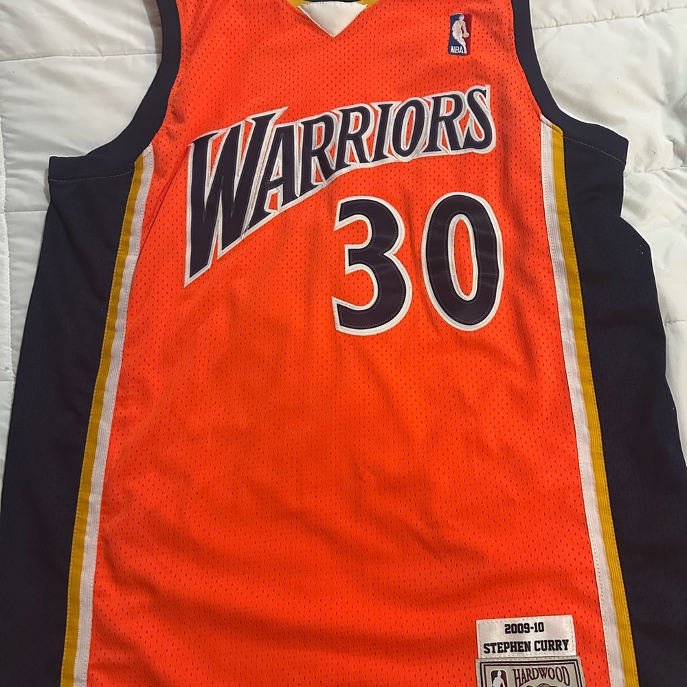 Warriors Orange Basketball Jersey